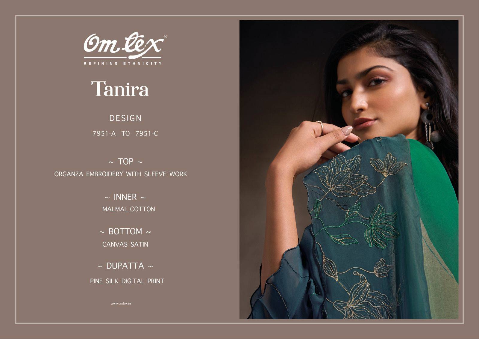 Omtex tanira fancy dress material wholesale in mumbai